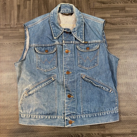 Wrangler Other - Wrangler Trucker Jacket 126MJ Mens 42 M-L Blue No-Fault Denim USA 70s Sanforset